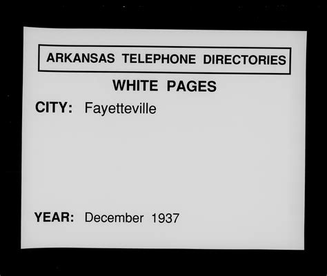 fayetteville white pages